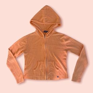 Vintage Blue Asphalt Orange Zip-Up Sweater!